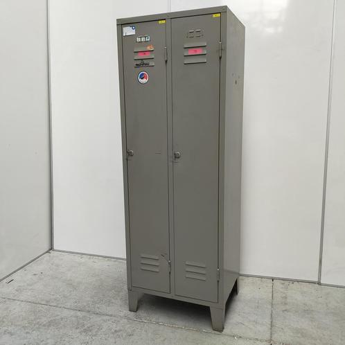 2-deurs retro / vintage metalen lockerkast, Verzamelen, Retro, Ophalen of Verzenden