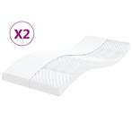 vidaXL Schuimmatrassen 2 st 7 zones hardheid 20 ILD 90x200, Huis en Inrichting, Verzenden, Nieuw