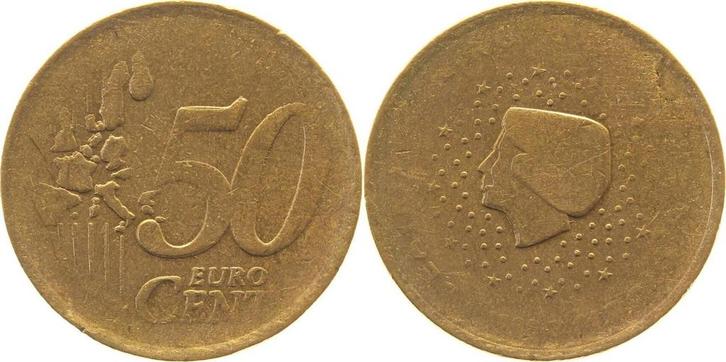 Nederland Fehlpraegung 50 Cent 1999 Nl auf 20 Cent Rohlin..., Postzegels en Munten, Munten | Europa | Niet-Euromunten, Verzenden