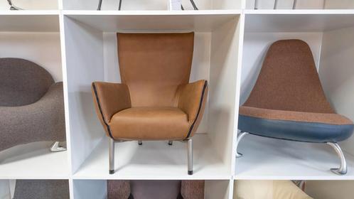 Fauteuil Label Foxx  Rough leer REFURBISHED, Huis en Inrichting, Fauteuils, 75 tot 100 cm, Zo goed als nieuw, 75 tot 100 cm, Leer