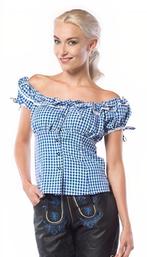 Oktoberfest blouse dames Liesl Blauw/Wit, Ophalen of Verzenden, Nieuw