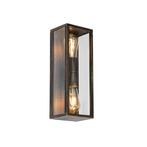 Vintage wandlamp antiek goud 38 cm 2-lichts IP44 - Charlois, Tuin en Terras, Buitenverlichting, Nieuw, Minder dan 50 watt