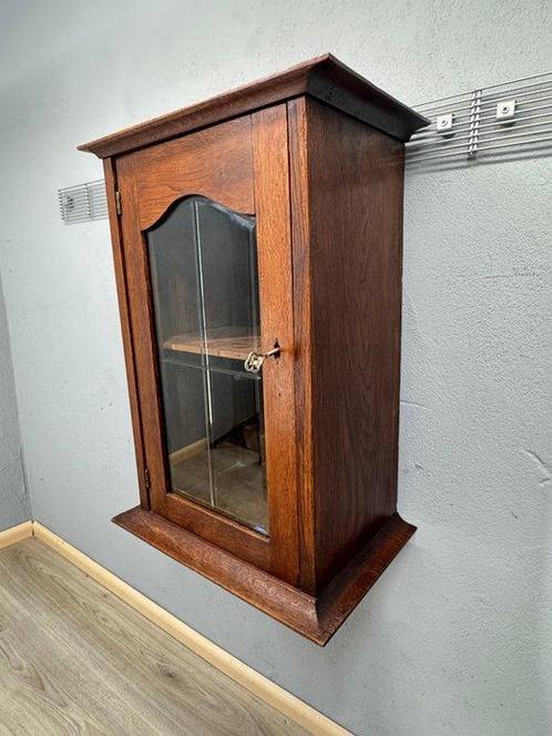Kast - Glas, Hout - Art deco Kast, Antiek en Kunst, Curiosa en Brocante