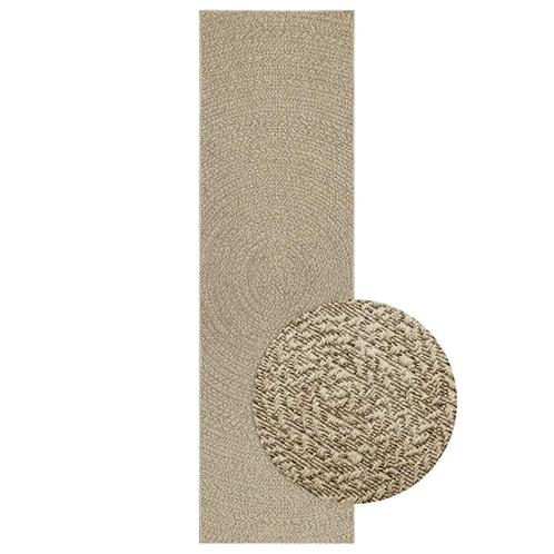 vidaXL Vloerkleed ZIZUR beige binnen en buiten 80x250 cm, Huis en Inrichting, Stoffering | Tapijten en Kleden, Beige, Nieuw, Verzenden