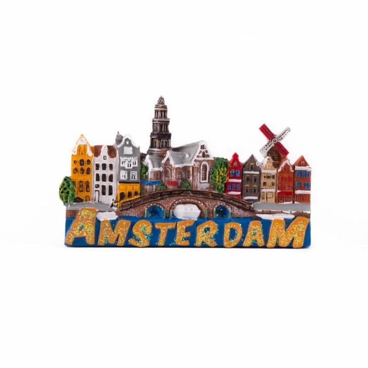 Magneet stadstafereel glitter Amsterdam, Kleding | Heren, Schoenen, Nieuw, Ophalen of Verzenden