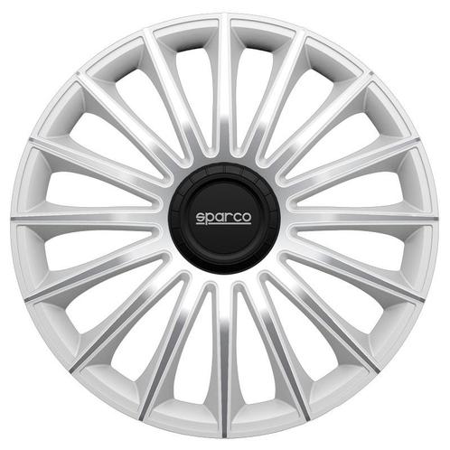 4-Delige Sparco Wieldoppen  Treviso 13-inch zilver, Auto diversen, Wieldoppen, Verzenden