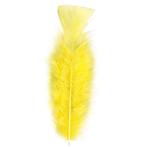 50x Sierveren geel hobby materiaal 17 cm - Decoratie veren, Verzenden, Nieuw