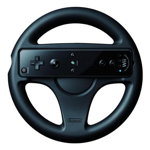 Nintendo Wii Wheel - Zwart, Spelcomputers en Games, Spelcomputers | Nintendo Consoles | Accessoires, Zo goed als nieuw, Verzenden