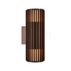 Nordlux Aludra Wandlamp 2-lichts, bruin - Seaside Coating, Huis en Inrichting, Lampen | Wandlampen, Verzenden, Nieuw