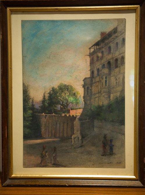 Primitivo Alvarez Armesto (1864-1939) - Paseo en el parque, Antiek en Kunst, Kunst | Schilderijen | Klassiek