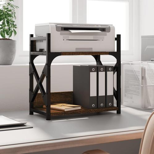 vidaXL Printerstandaard 2-laags 40x20x40 cm bewerkt hout, Computers en Software, Printers, Nieuw, Verzenden