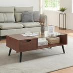 [en.casa] Salontafel Markaryd 110x50x40 cm walnootkleurig, Huis en Inrichting, Verzenden, Nieuw