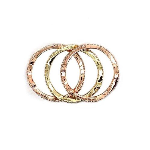 Zonder Minimumprijs - Ring - 14 karaat Geel goud, Roségoud -, Sieraden, Tassen en Uiterlijk, Ringen
