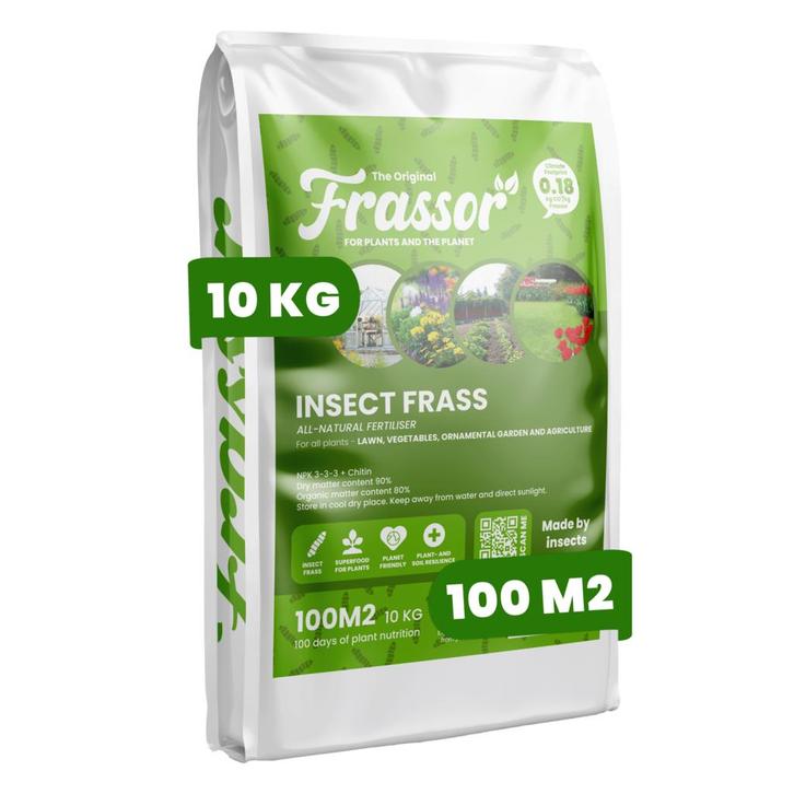 Frassor Insecten Frass (10 kg – voor 100 m2), Tuin en Terras, Aarde en Mest, Mest, Verzenden