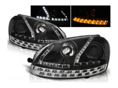 LED DRL Daylight Black koplampen geschikt voor VW Golf 5, Auto-onderdelen, Verlichting, Nieuw, Volkswagen, Verzenden