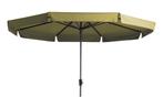 Madison Syros luxe stokparasol Sage Green Ø350 cm., Verzenden, Nieuw, Stokparasol, Kantelbaar