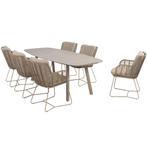 Manolo Fabrice dining tuinset 7 delig 240x103xH75 cm, Ophalen of Verzenden, Nieuw
