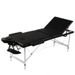 vidaXL Inklapbare massagetafel 3 zones met aluminium frame, Sport en Fitness, Massageproducten, Verzenden, Nieuw