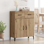 vidaXL Dressoir met lade Artisan Eiken 69,5 x 34 x 90 cm, Verzenden, Nieuw, Overige houtsoorten, Minder dan 50 cm