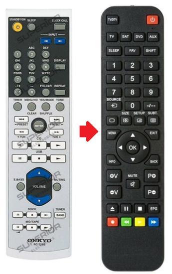 Onkyo RC-721S afstandsbediening - Geschikt voor : CR-525 ..., Audio, Tv en Foto, Afstandsbedieningen, Verzenden