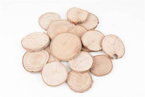 Houtschijfjes +/- 5-7 Naturel +/-20 st Hout schijfjes, Hobby en Vrije tijd, Knutselen, Nieuw, Ophalen of Verzenden