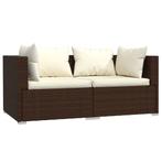 Bank met Kussens Bruin: Topdeal! Tweedekansje -40%, Huis en Inrichting, 125 tot 150 cm, Hoekbank, Ophalen of Verzenden, Minder dan 150 cm