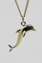 Gouden Dolfijn ketting hanger - 2, Verzenden, Nieuw