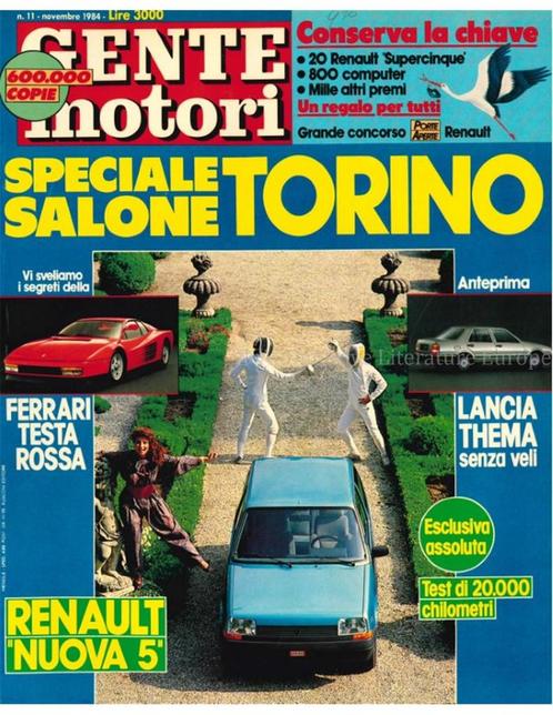 1984 GENTE MOTORI MAGAZINE 11 ITALIAANS, Boeken, Auto's | Folders en Tijdschriften