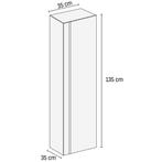 Kolomkast Creavit Sally 135x35x35 cm Greeploos Mat Zwart, Ophalen of Verzenden, Nieuw