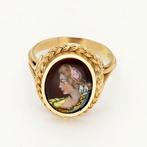Ring - 18 karaat Geel goud - Email Dart, Nieuw