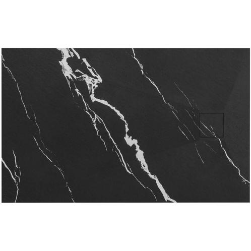 REA Douchebak - Zwarte Marmerlook - Antislip - 80x100 cm..., Doe-het-zelf en Verbouw, Sanitair, Nieuw, Ophalen of Verzenden