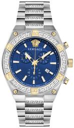 Versace VESO00522 Sporty Greca horloge 46 mm, Sieraden, Tassen en Uiterlijk, Horloges | Heren, Overige merken, Staal, Staal, Verzenden