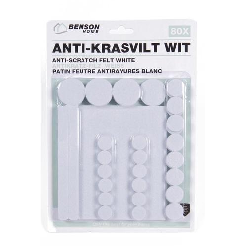 Benson Antikrasvilt - Wit - Diverse maten - 80 stuks - St..., Doe-het-zelf en Verbouw, Hout en Planken, Nieuw, Ophalen of Verzenden