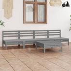 vidaXL 5-delige Loungeset massief grenenhout grijs, Verzenden, Nieuw, Loungeset