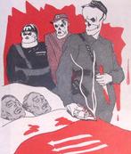 Spotprent over de moord op Albert Pot en Theo Grijp in Be..., Antiek en Kunst, Verzenden