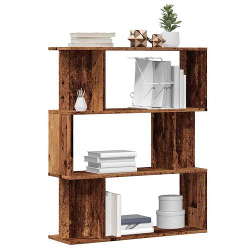 vidaXL Boekenkast 80x24x96 cm bewerkt hout oud houtkleurig, Huis en Inrichting, Kasten | Boekenkasten, Minder dan 25 cm, Nieuw
