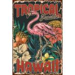 Wandbord - Hawaii Tropical Paradise Flamingo