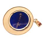 Vintage gouden hanger met emaille portret (vintage hanger), Ophalen of Verzenden, Gebruikt, Goud, Overige merken