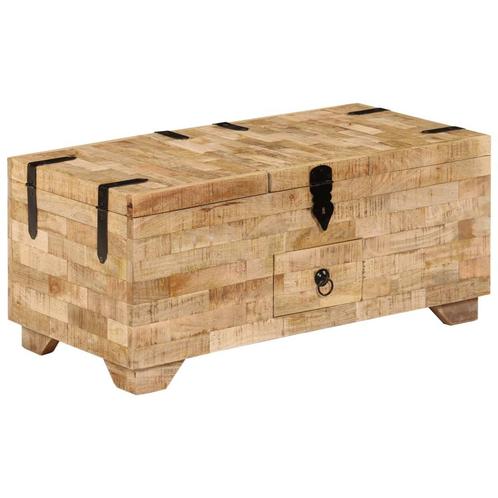 vidaXL Salontafel 80x40x35 cm massief mangohout, Huis en Inrichting, Tafels | Salontafels, 50 tot 100 cm, Nieuw, Overige houtsoorten