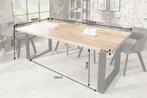 Massieve eettafel IRON CRAFT 160cm natuurlijk mangohout, Ophalen of Verzenden, Nieuw