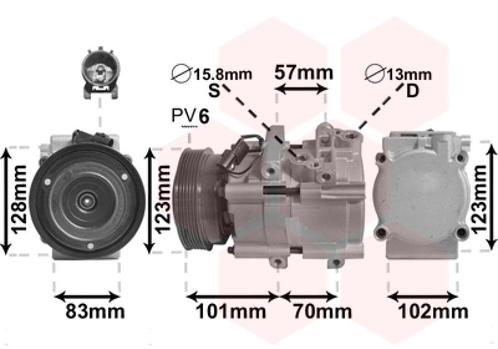 AIRCO COMPRESSOR VOOR HYUNDAI TUCSON 2005-2009 977012E200, Auto-onderdelen, Airco en Verwarming, Nieuw, Ophalen of Verzenden
