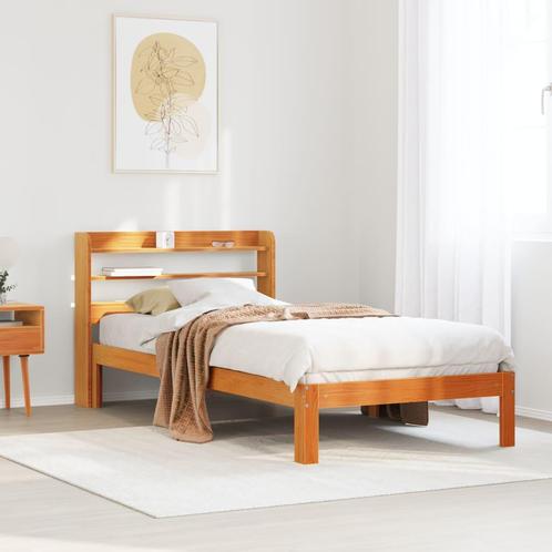 vidaXL Bedframe zonder matras massief grenenhout wasbruin, Huis en Inrichting, Slaapkamer | Bedden, Bruin, Nieuw, Hout, Eenpersoons