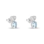 Oorbellen - 18 karaat Witgoud - 2.02ct. tw. Aquamarijn -, Nieuw