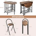 2dekans | Coast 3-Delige Eettafelset Bartafelset met 2, Huis en Inrichting, Ophalen of Verzenden, Zo goed als nieuw