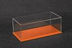 Oranje vitrine plexiglas voor 1:18 schaalmodel | Echt leer