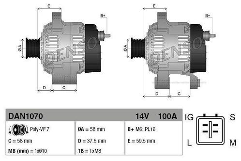 Dynamo / Alternator TOYOTA DYNA (3.0 D4d), Auto-onderdelen, Motor en Toebehoren, Nieuw, Ophalen of Verzenden