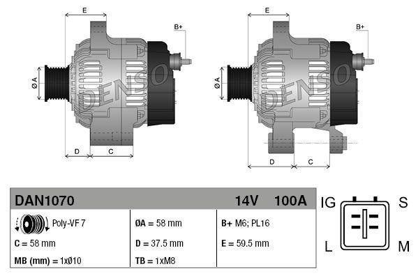 Dynamo / Alternator TOYOTA DYNA (3.0 D4d), Auto-onderdelen, Motor en Toebehoren, Nieuw, Ophalen of Verzenden