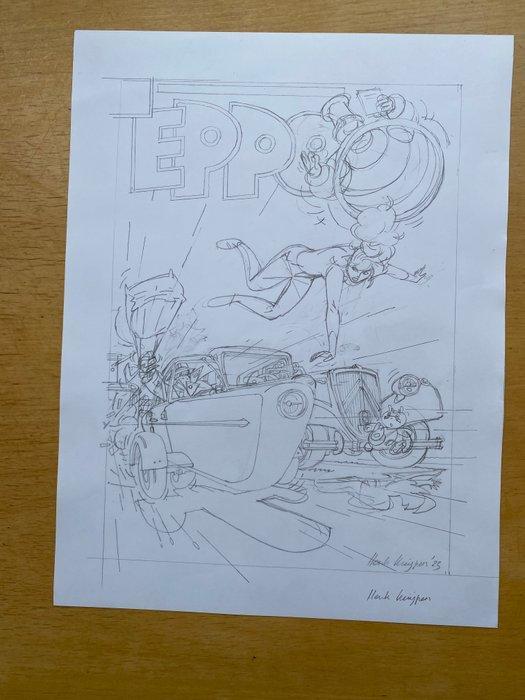 Kuijpers, Henk - Originele schets Eppo-cover, Boeken, Stripboeken