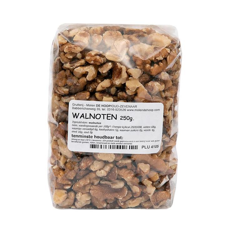 Molen de Hoop Walnoten middel 250gr, Hobby en Vrije tijd, Taarten en Cupcakes maken, Nieuw, Verzenden