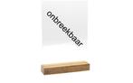 A4 Onbreekbare Kaarthouder Met Bamboe Voet - Karamel, Verzenden, Nieuw in verpakking, Etalage